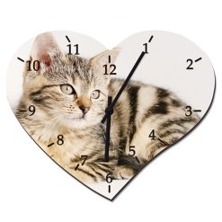 Horloge murale en fibres dures en forme de coeur3