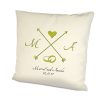 Housse de coussin écrue aspect lin 40x40cm