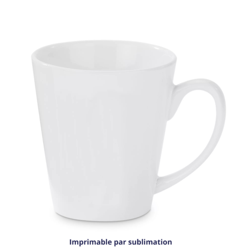 Mug LATTE en plastique en forme conique 12oz